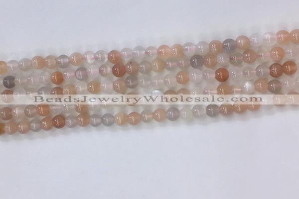 CSS700 15.5 inches 4mm round mixed sunstone beads wholesale