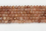 CSS752 15.5 inches 7mm round golden sunstone beads wholesale