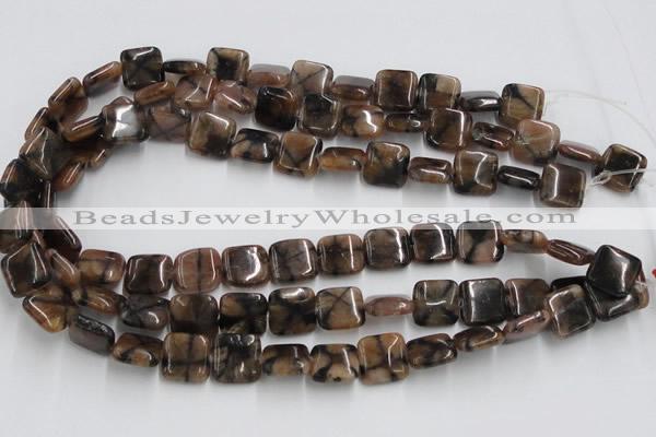 CST09 15.5 inches 14*14mm square staurolite gemstone beads wholesale