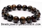 CTB03 7 inches 10mm round blue tiger eye stretch bracelet