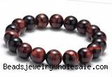 CTB09 7.5 inches 10mm round red tiger eye stretch bracelet