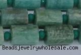 CTB208 15.5 inches 10*15mm faceted tube amazonite beads