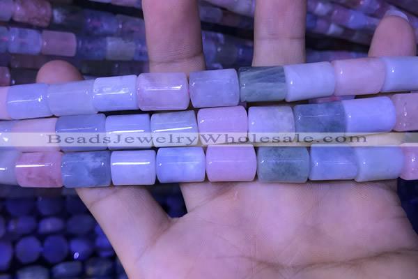 CTB261 15.5 inches 10*12mm - 10*14mm triangle natural morganite beads