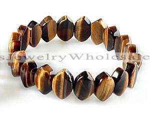 CTB28 7.5 inches 5*10*15mm oval tiger eye stretch bracelet