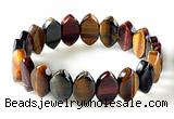 CTB29 7.5 inches 5*11*18mm oval tiger eye stretch bracelet