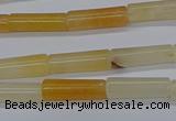 CTB321 15.5 inches 4*13mm tube yellow jade beads wholesale