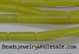 CTB323 15.5 inches 4*13mm tube lemon jade beads wholesale