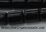 CTB545 15.5 inches 10*13mm triangle black agate beads wholesale