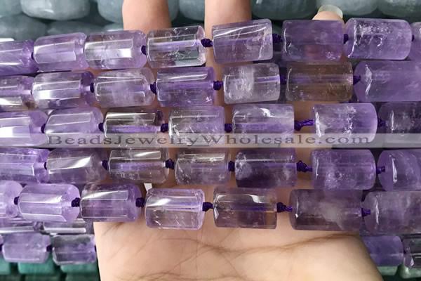 CTB617 15.5 inches 11*16mm - 12*18mm faceted tube ametrine beads