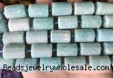 CTB655 15.5 inches 12*16mm faceted tube amazonite beads