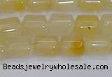 CTB701 15.5 inches 6*8mm tube yellow jade beads wholesale