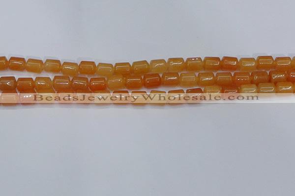 CTB703 15.5 inches 6*8mm tube pink aventurine beads wholesale