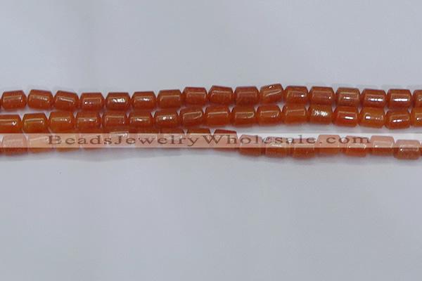 CTB704 15.5 inches 6*8mm tube red aventurine beads wholesale