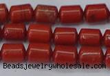 CTB709 15.5 inches 6*8mm tube red jasper beads wholesale