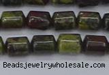 CTB713 15.5 inches 6*8mm tube dragon blood jasper beads wholesale