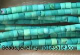 CTB801 15.5 inches 1mm tube turquoise beads wholesale