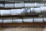 CTB811 15.5 inches 2*4mm tube white howlite beads wholesale