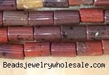 CTB815 15.5 inches 2*4mm tube red jasper beads wholesale