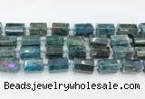 CTB888 15.5 inches 13*25mm - 14*19mm faceted tube apatite beads