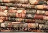 CTB992 15 inches 2*4mm tube leopard skin jasper beads