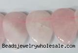 CTD01 Top drilled 22*30mm flat teardrop rose quartz beads