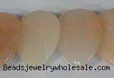 CTD02 Top drilled 22*30mm flat teardrop pink aventurine beads