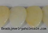 CTD03 Top drilled 22*30mm flat teardrop yellow aventurine beads