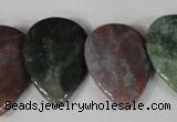 CTD07 Top drilled 22*30mm flat teardrop Indian agate beads