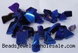 CTD1171 Top drilled 15*25mm - 30*40mm freeform plated agate beads