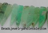 CTD1200 Top drilled 6*15mm - 7*40mm sticks Australia chrysoprase beads