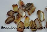 CTD1500 Top drilled 10*20mm - 15*30mm freeform agate slab beads