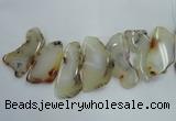 CTD1516 Top drilled 30*50mm - 45*65mm freeform agate slab beads