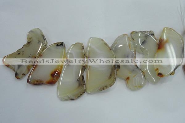 CTD1516 Top drilled 30*50mm - 45*65mm freeform agate slab beads