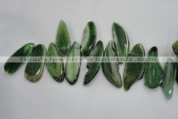 CTD1520 Top drilled 20*45mm - 30*55mm freeform agate slab beads