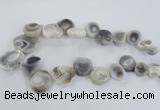 CTD1634 Top drilled 15*20mm - 25*35mm freeform agate beads