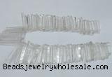 CTD1639 Top drilled 5*30mm - 7*60mm sticks white crystal beads