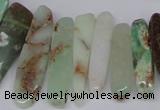 CTD1657 Top drilled 6*20mm - 8*50mm sticks Australia chrysoprase beads