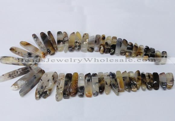 CTD1917 Top drilled 6*20mm - 10*60mm sticks montana agate beads