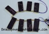 CTD1943 Top drilled 18*45mm - 20*50mm rectangle sea sediment jasper beads