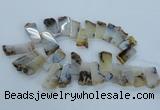 CTD1971 Top drilled 15*25mm - 20*40mm freeform montana agate beads