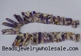 CTD1979 Top drilled 8*20mm - 10*55mm sticks dogtooth amethyst beads