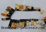 CTD1985 Top drilled 10*25mm - 12*50mm sticks agate gemstone beads