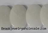 CTD20 Top drilled 20*30mm oval white stone beads wholesale