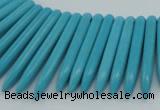 CTD2023 Top drilled 5*20mm - 5*45mm sticks turquoise beads