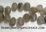 CTD2120 Top drilled 15*25mm - 18*25mm freeform agate beads