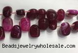 CTD2123 Top drilled 15*25mm - 18*25mm freeform agate beads