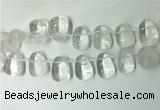 CTD2140 Top drilled 15*25mm - 18*25mm freeform white crystal beads