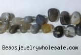 CTD2147 Top drilled 15*25mm - 18*25mm freeform agate beads