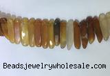 CTD2162 Top drilled 8*20mm - 10*40mm sticks agate gemstone beads