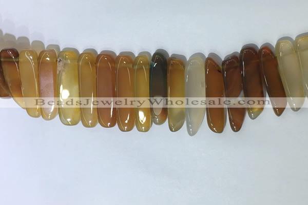 CTD2162 Top drilled 8*20mm - 10*40mm sticks agate gemstone beads